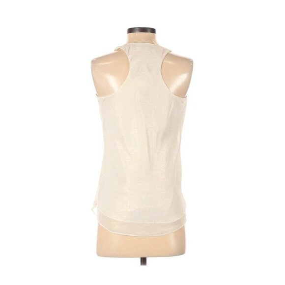 MICHAEL Michael‎ Kors Gold Shimmer Ivory Draped Top - Picture 2 of 2